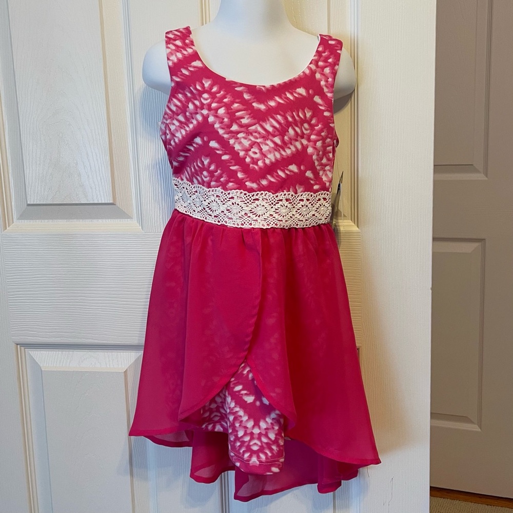 🔥 3/$30- NWT Pink white trendy summer girl dress - size 4T